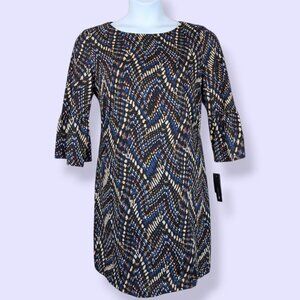 NWT AB Studio Abstract 3/4 Sleeve Dress
